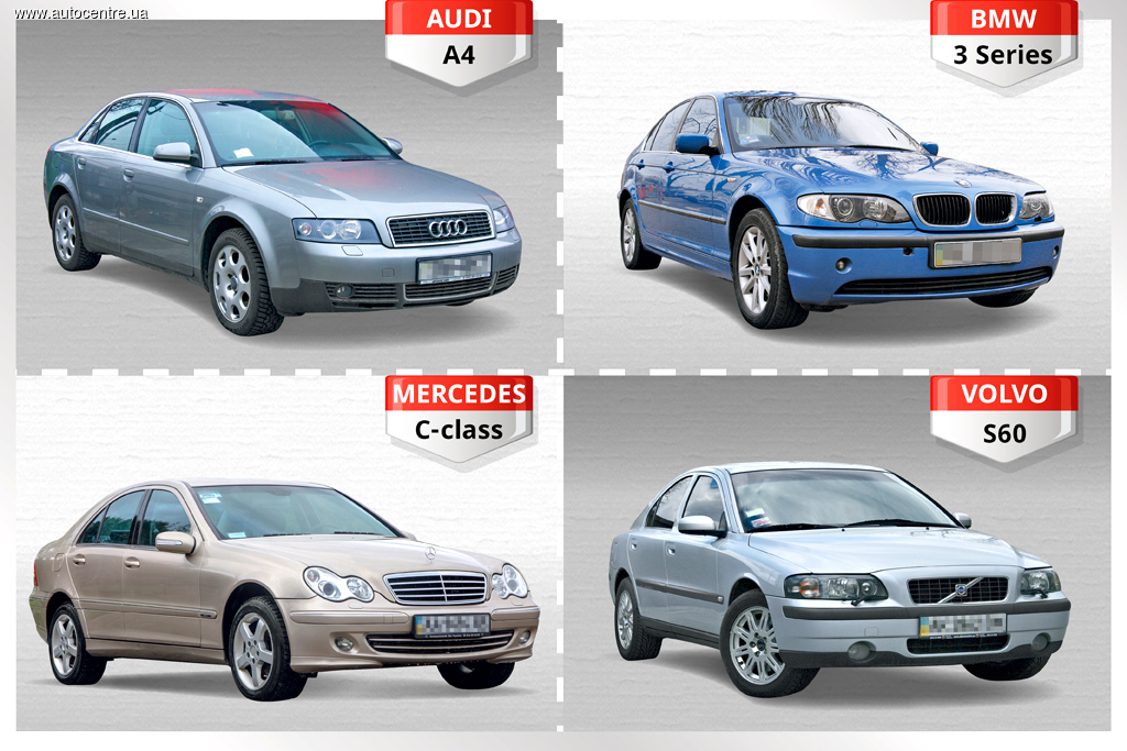 Сравнительный тест Audi A4, BMW 3 Series, Mercedes C-сlass, Volvo S60