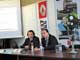 Гийом Зиммерманн (справа) и Максим Иваненко на пресс-конференции, посвященной 10-летию представительства Renault Trucks в Украине.