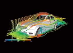 Для улучшения аэродинамики автомобиля уже предусмотрено три этапа испытаний: от компьютерного моделирования до натурных тестов в аэродинамической трубе с «крашенными» воздушными и жидкостными потоками, «рисующими» характер обтекания кузова. 
