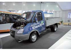 «ГАЗель Электро» оснащена электромотором (59 кВт) и комплектом литий-железофосфатных АКБ.