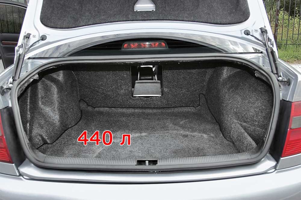 размеры багажника audi a4 b7