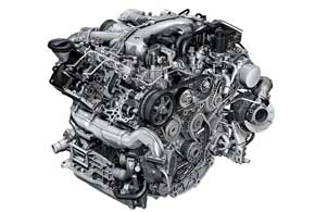 Мотор представляет собой классическую V-образную «восьмерку» с углом развала цилиндров 90°. 