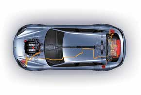 Под элегантным кузовом из углепластика скрывается «начинка», знакомая по другим гибридам Porsche: бензиновый V6 и пакет силовой электрики. 