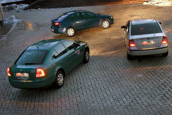 Ford Focus, Skoda Octavia A5 и Mitsubishi Lancer X