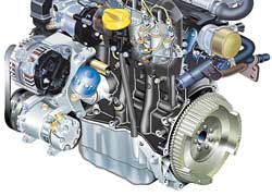 Универсал Dacia Logan MCV производится с 1,5-литровым турбодизельным мотором Renault dCi мощностью 68 л. с., оснащенным системой непосредственного впрыска топлива.
