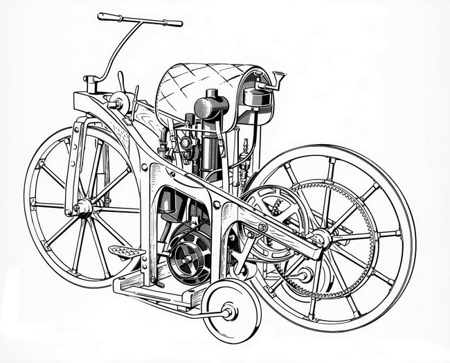 Первый мотоцикл в мире