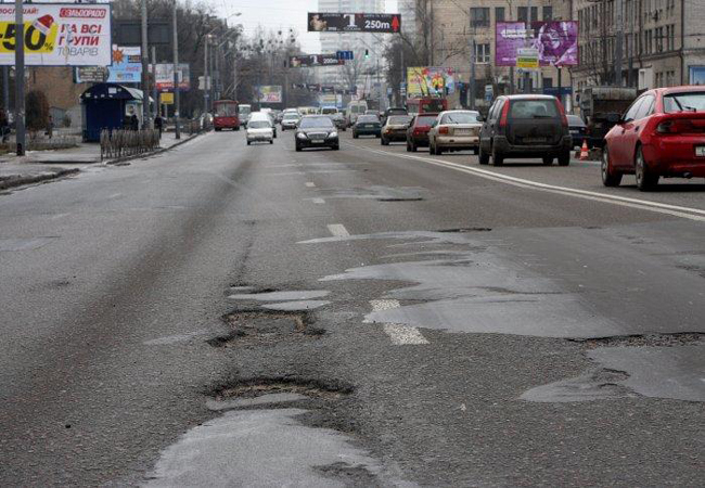 дороги в Киеве - ремонт весной
