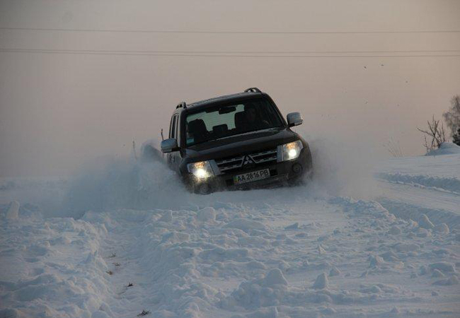 Снегопад в Донецке