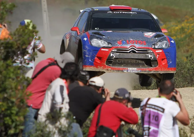 Роберт Кубица стартует за рулем автомобиля WRC