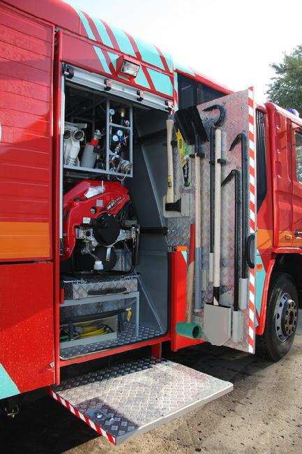 Новая пожарная автоцистерна КрАЗ Н23.2 (АЦ-13-70)