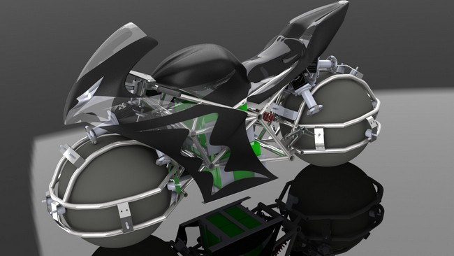 Всенаправленный мотоцикл со сферическими колесами
