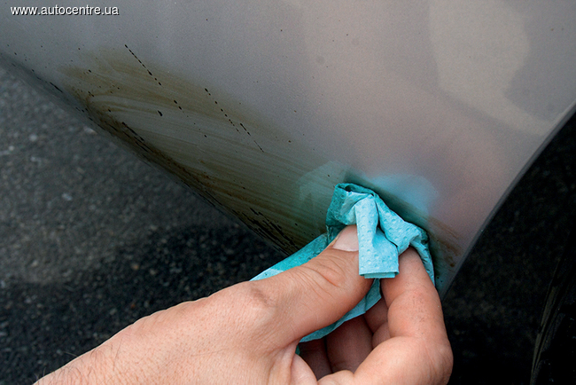 Удаление следов битума