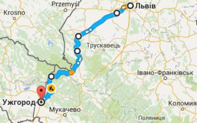 Карта автомагистралей в Украине, по которым лучше не ездить