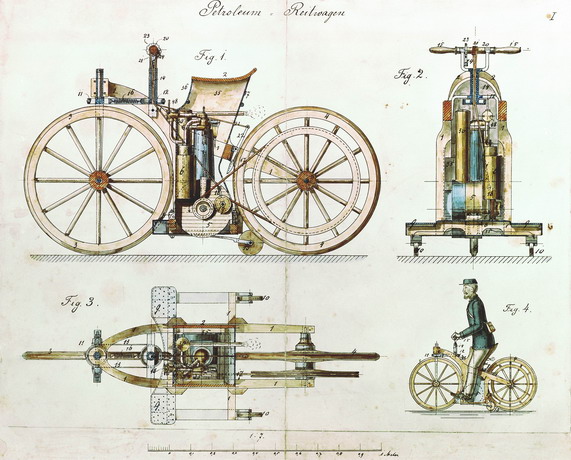 патент на первый в мире мотоцикл